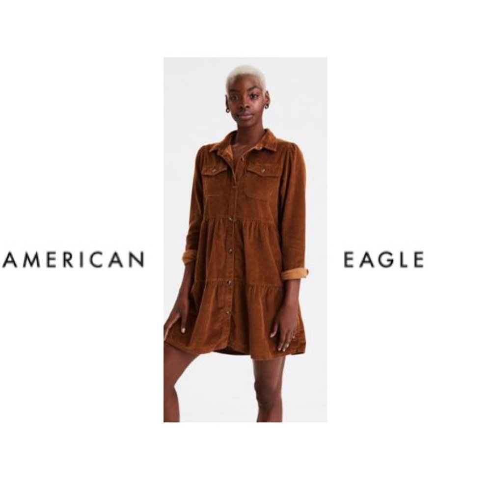 American Eagle Corduroy Babydoll Dress